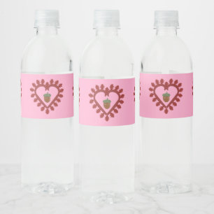 Valentinstag Liebe Herzenslust Wasserflaschenetikett