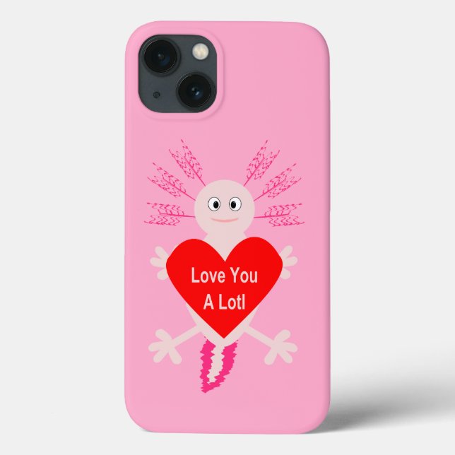 Valentinstag Liebe Herzstück Axolotl Case-Mate iPhone Hülle (Rückseite)