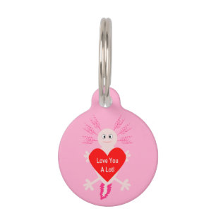 Valentinstag Liebe Herzstück Axolotl Custom Haustiermarke