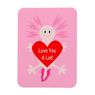 Valentinstag Liebe Herzstück Axolotl Magnet