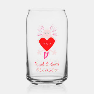 Valentinstag Liebe Herzstück Axolotl Mit Monogramm Dosenglas