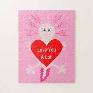 Valentinstag Liebe Herzstück Axolotl Puzzle