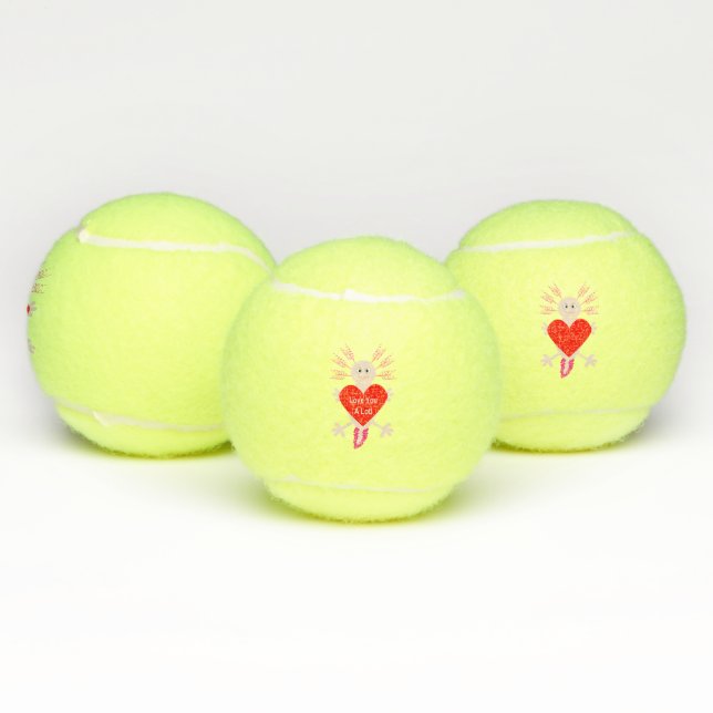 Valentinstag Liebe Herzstück Axolotl Tennisbälle (Multi)