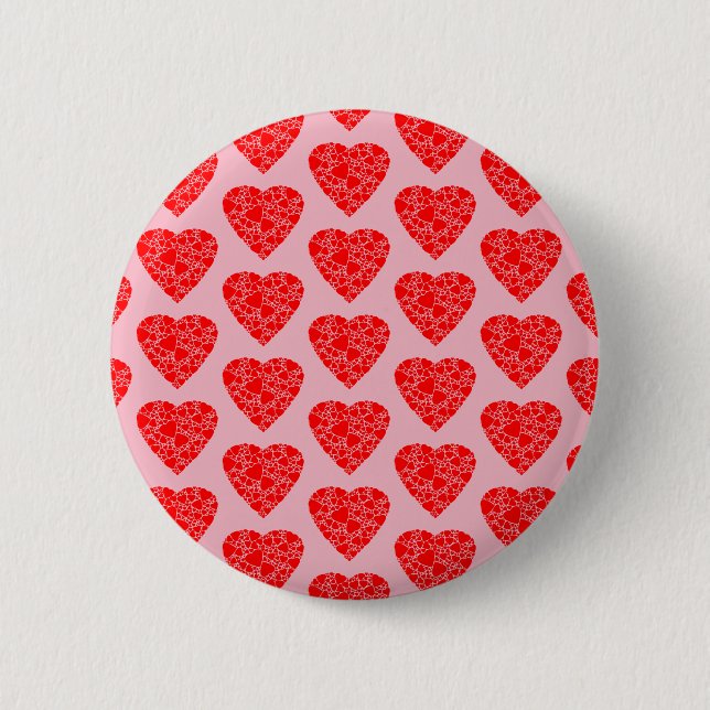 Valentinstag Liebe Herztasten Abzeichen Button (Vorderseite)