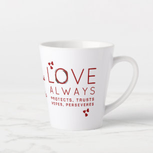 Valentinstag LIEBE IMMER Foto Christlich Milchtasse