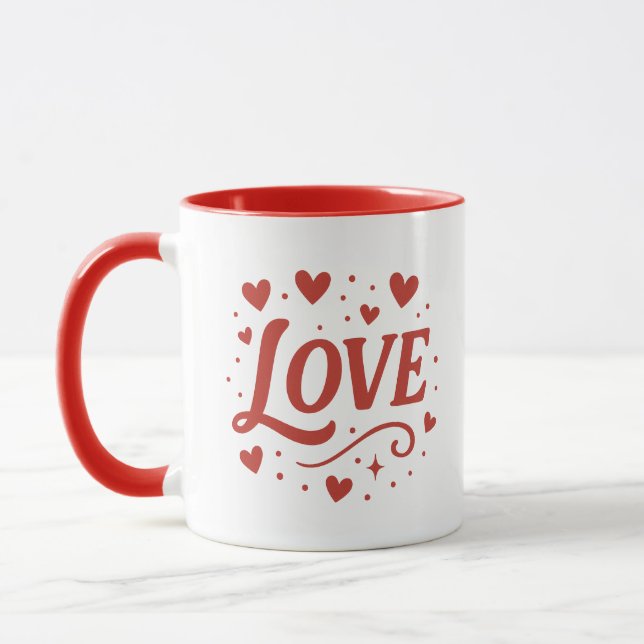 Valentinstag-Liebe-Kaffeetasse Tasse (Links)