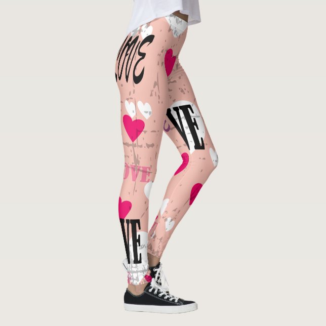 Valentinstag-Liebe Leggings (Rechts)