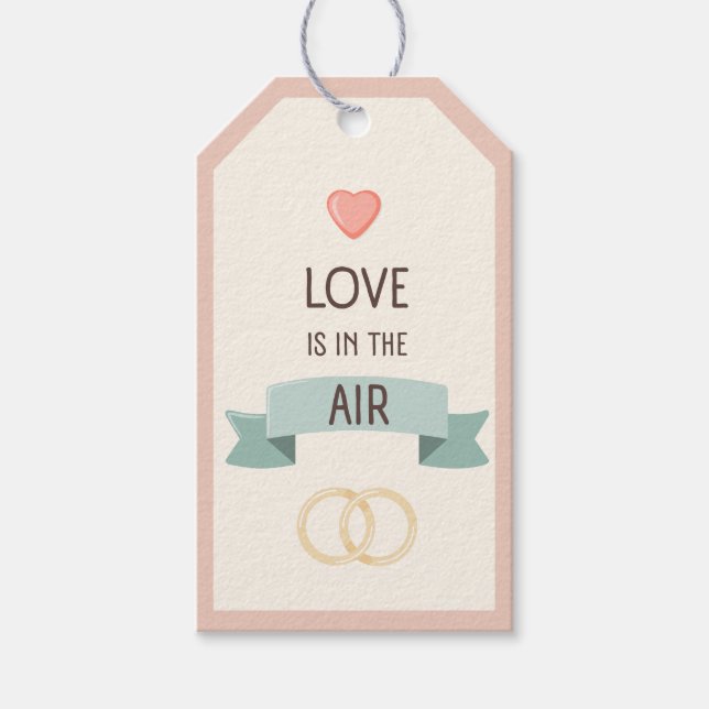 Valentinstag - Liebe liegt in der Luft Geschenkanhänger (Vorderseite)