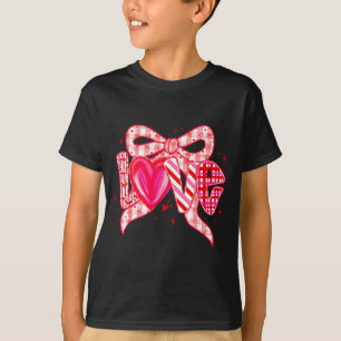 Valentinstag Liebe Lustig Coquette Schleife Karier T-Shirt