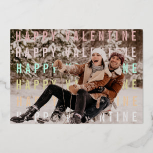 Valentinstag Liebe PhotoPop Gruß Folien Feiertagskarte