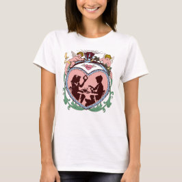 Valentinstag Liebe Rokoko-Stil mit Putten T-Shirt
