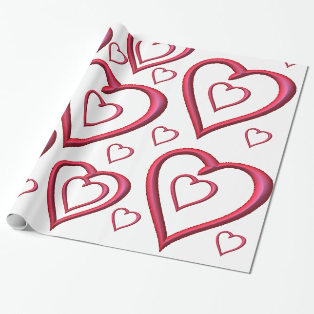 Valentinstag Liebe rosa Geschenkpapier (Ungerollt)