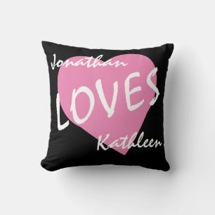 Valentinstag Liebe Rosa Herzspass Kissen