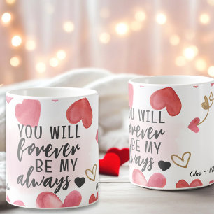 Valentinstag Liebe Rosa und rote Kerzenherzen Kaffeetasse