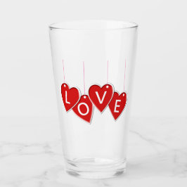 Valentinstag Liebe Rotes Herz Glas