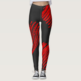 Valentinstag, Liebe, Rotes Herz, Tanz, Übung Leggings