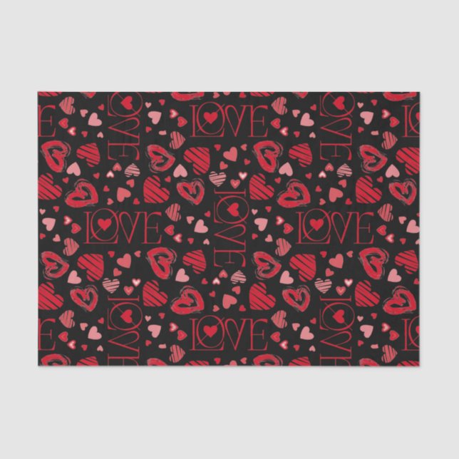 Valentinstag-Liebe Seidenpapier (Vorderseite)