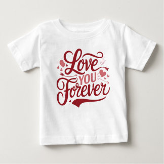 Valentinstag "Liebe Sie für immer" Typografie Desi Baby T-shirt