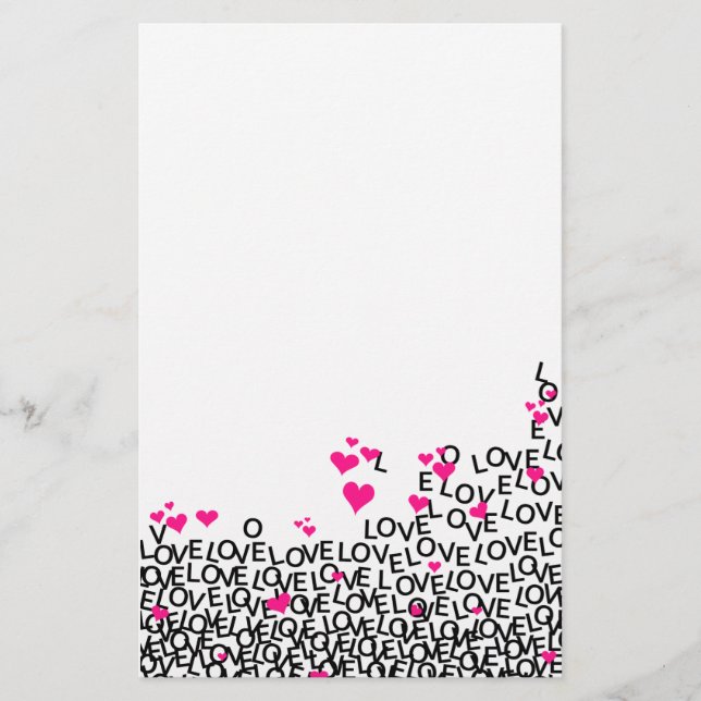 Valentinstag Liebe Stationery Briefpapier (Vorderseite)