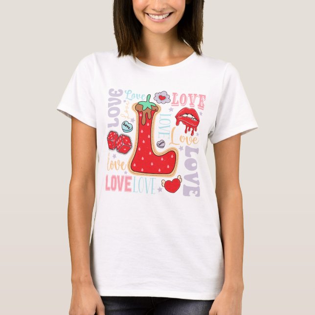 Valentinstag-Liebe T-Shirt (Vorderseite)