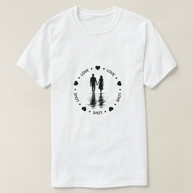 Valentinstag-Liebe T-Shirt (Design vorne)