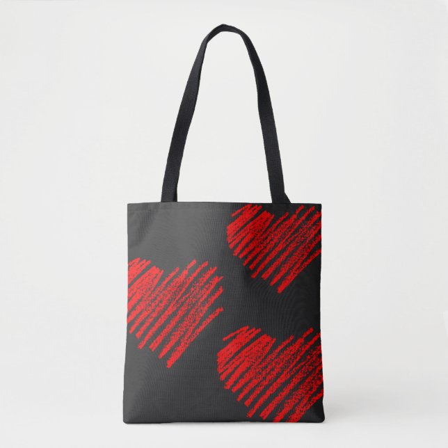 Valentinstag, Liebe-Tasche, rote Herz-Tasche (Vorderseite)