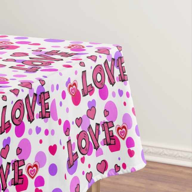Valentinstag-Liebe Tischdecke (Beispiel)