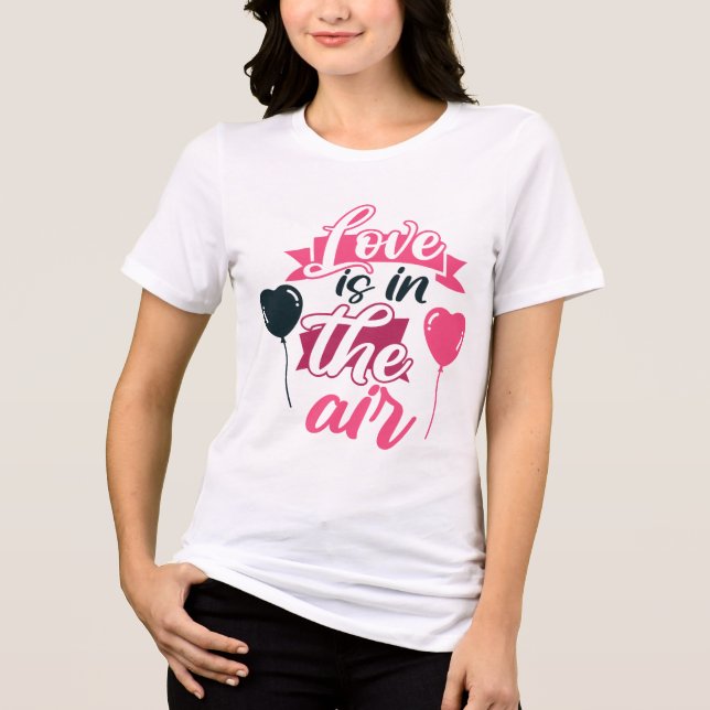Valentinstag Liebe Tri-Blend Shirt (Vorderseite)