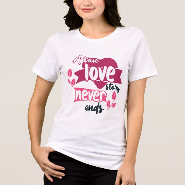 Valentinstag Liebe Tri-Blend Shirt (Vorderseite)