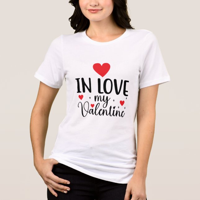 Valentinstag Liebe Tri-Blend Shirt (Vorderseite)