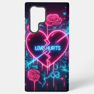 Valentinstag Liebe verletzt Neon-Herz Samsung Galaxy Hülle