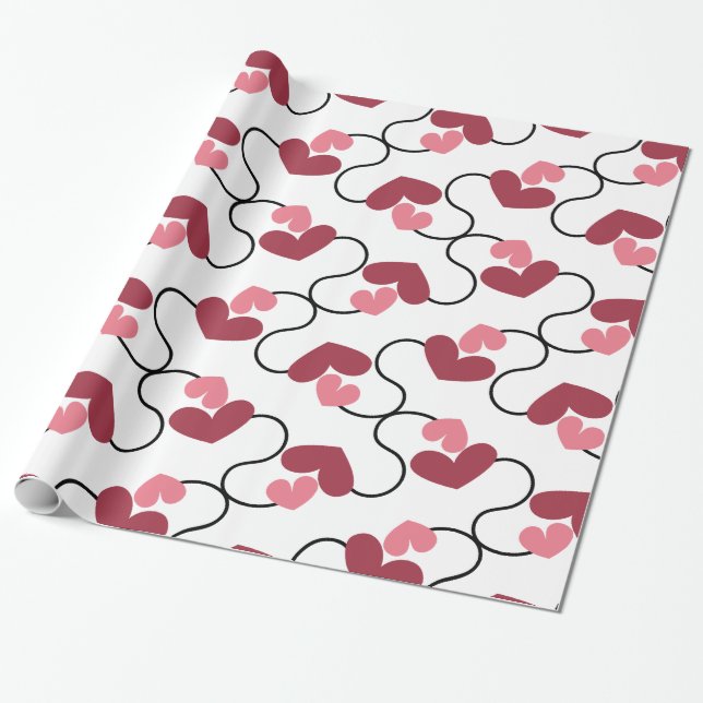 Valentinstag-Liebe-Verpackungspapier Geschenkpapier (Ungerollt)