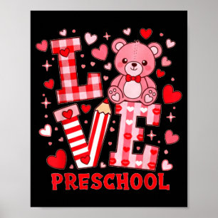Valentinstag Liebe Vorschullehrer Poster