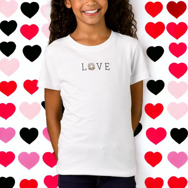 Valentinstag Liebe Weiße Mattierte Donut Sprinkles T-Shirt (Von Creator hochgeladen)
