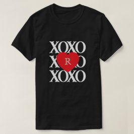 Valentinstag Liebe xoxo Initial T-Shirt