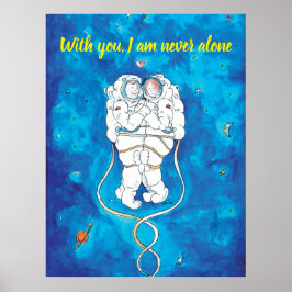 Valentinstag Liebende Astronauten Couple Poster