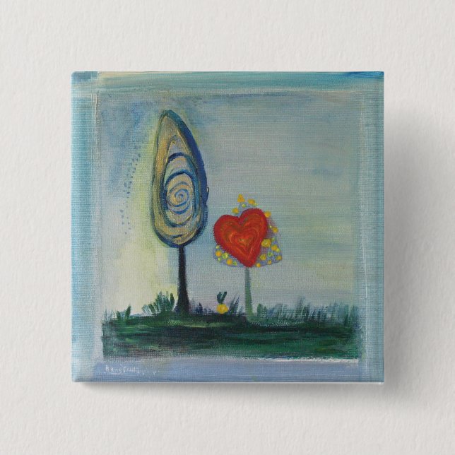 Valentinstag, Liebesabzeichen Button (Vorderseite)