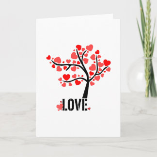 Valentinstag Liebesbaum Herzen Karte