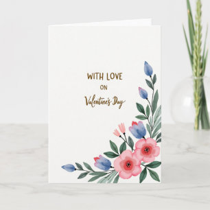 Valentinstag Liebesblumenkarte Karte