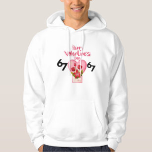 Valentinstag-Liebesbrief Florales Herz Kunst Hoodie