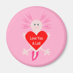 Valentinstag Liebesherz Axolotl Magnet
