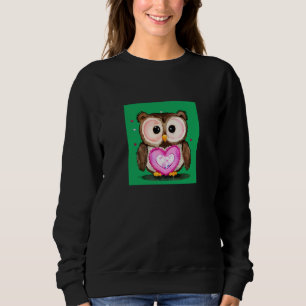 Valentinstag Liebesherz Eule Teddy Freundin Fi Sweatshirt