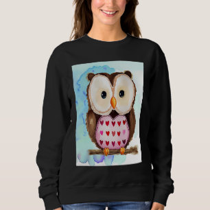 Valentinstag Liebesherz Eule Teddy Freundin Fi Sweatshirt