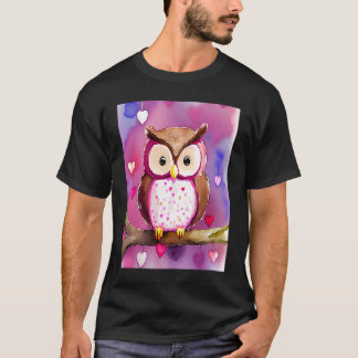 Valentinstag Liebesherz Eule Teddy Freundin Fi T-Shirt
