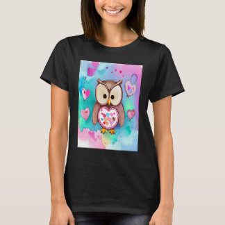 Valentinstag Liebesherz Eule Teddy Freundin Fi T-Shirt