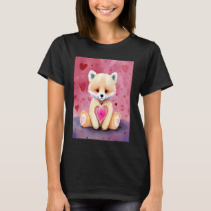 Valentinstag Liebesherz Fuchs Teddy Freundin Fi T-Shirt
