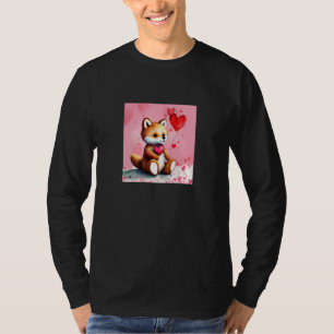 Valentinstag Liebesherz Fuchs Teddy Freundin Fi T-Shirt