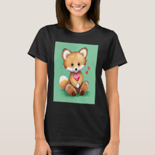 Valentinstag Liebesherz Fuchs Teddy Freundin Fi T-Shirt
