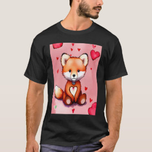 Valentinstag Liebesherz Fuchs Teddy Freundin Fi T-Shirt
