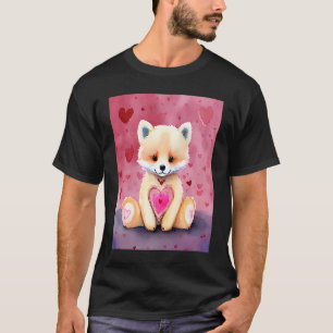 Valentinstag Liebesherz Fuchs Teddy Freundin Fi T-Shirt